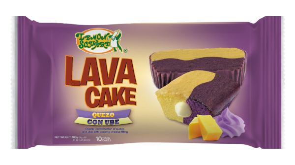 Lemon Square Lava Cake Chocolate Outer Lava Cake Quezo con Ube New