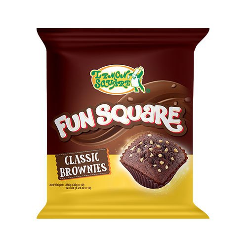 Lemon Square Fun Square Classic Brownies 35g x 10 x 12 Lemon Square Fun Square Classic Brownies 35g x 10 x 12
