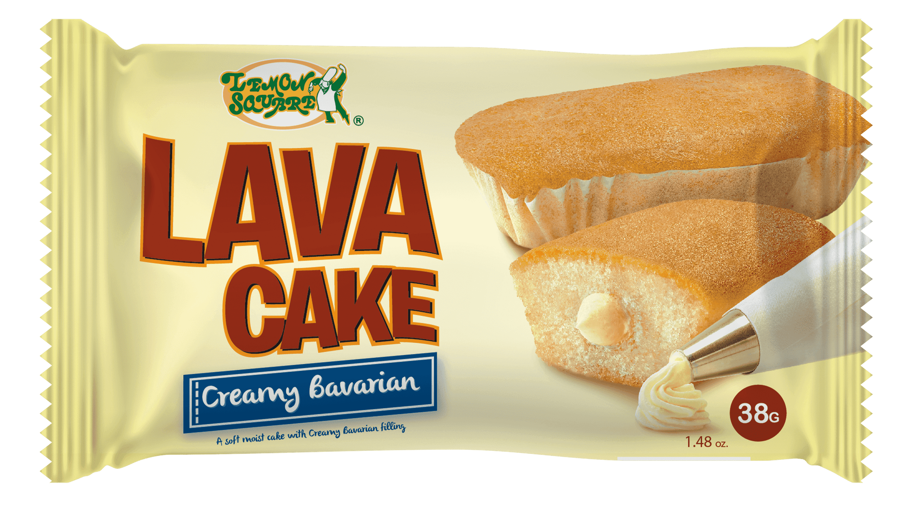 Lemon Square Lava Cake Bavarian Cream Inner